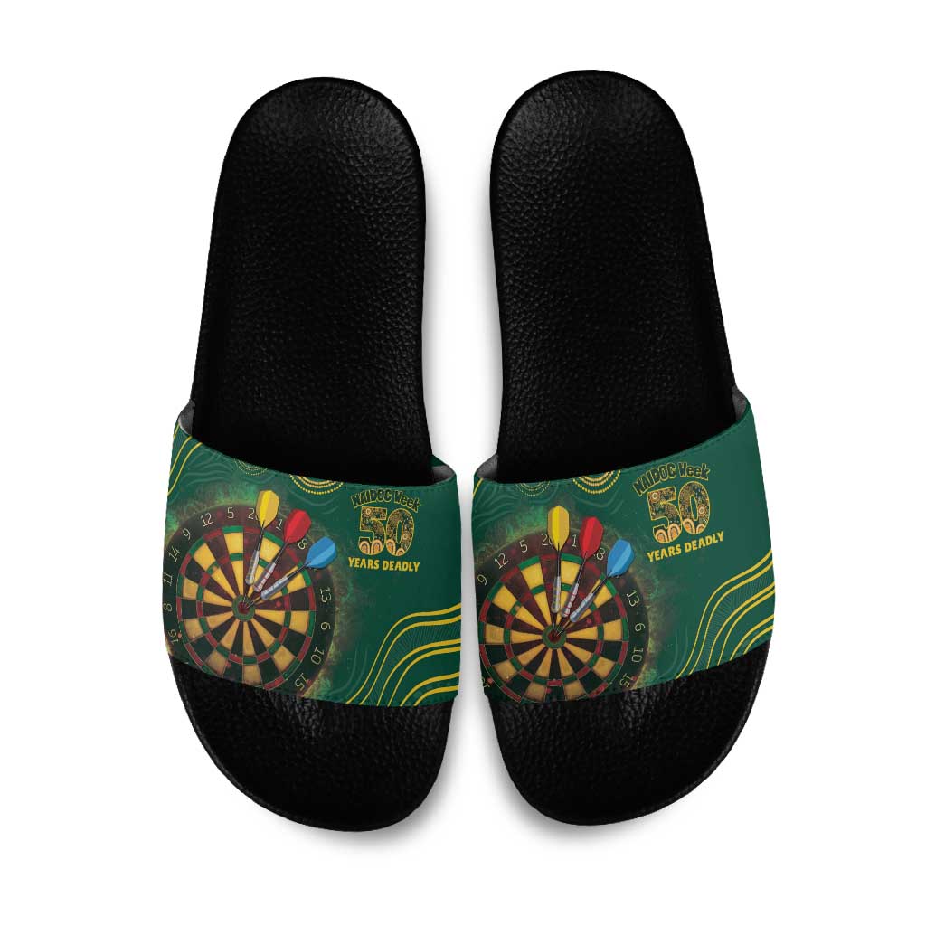 First Nations NAIDOC Week 2026 Fiery Darts Slide Sandals National Colors Aboriginal Arts
