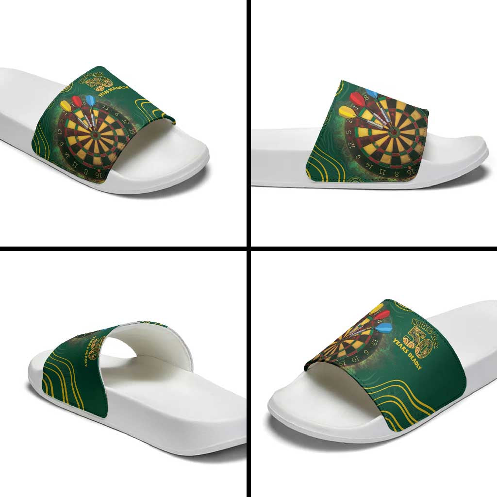 First Nations NAIDOC Week 2026 Fiery Darts Slide Sandals National Colors Aboriginal Arts