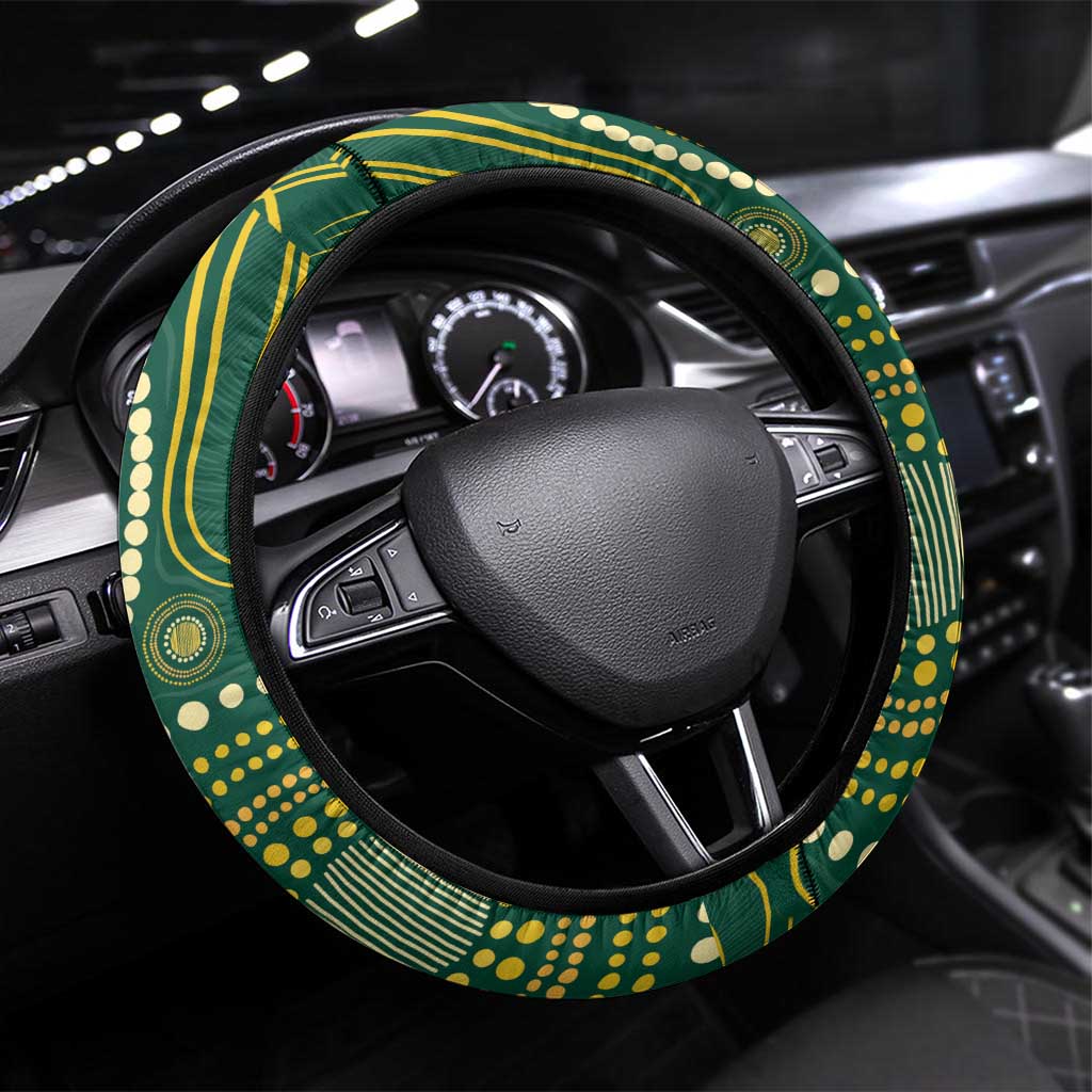 First Nations NAIDOC Week 2026 Fiery Darts Steering Wheel Cover National Colors Aboriginal Arts