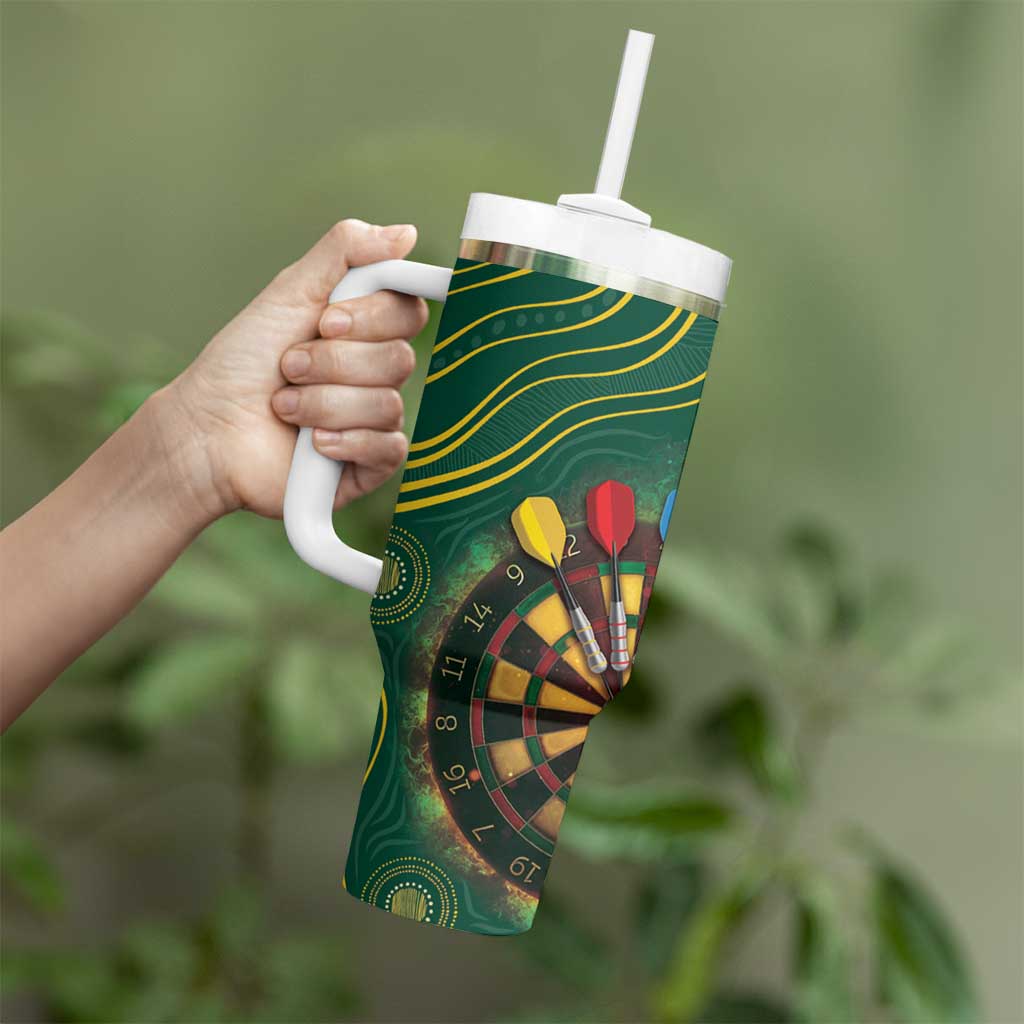 First Nations NAIDOC Week 2026 Fiery Darts Tumbler With Handle National Colors Aboriginal Arts