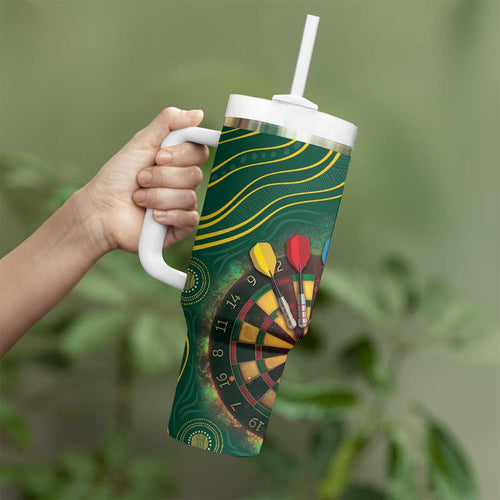First Nations NAIDOC Week 2026 Fiery Darts Tumbler With Handle National Colors Aboriginal Arts