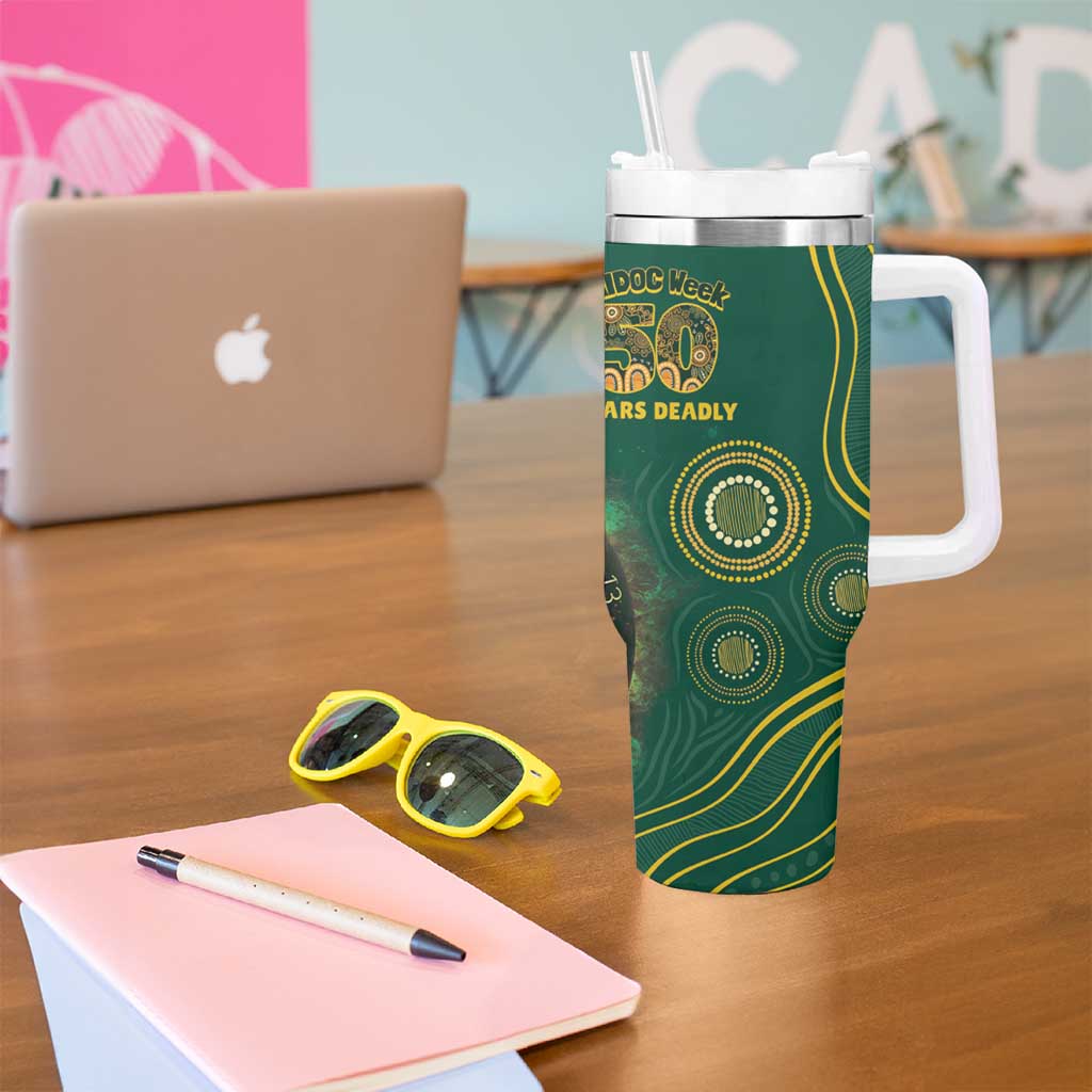 First Nations NAIDOC Week 2026 Fiery Darts Tumbler With Handle National Colors Aboriginal Arts