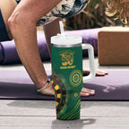 First Nations NAIDOC Week 2026 Fiery Darts Tumbler With Handle National Colors Aboriginal Arts