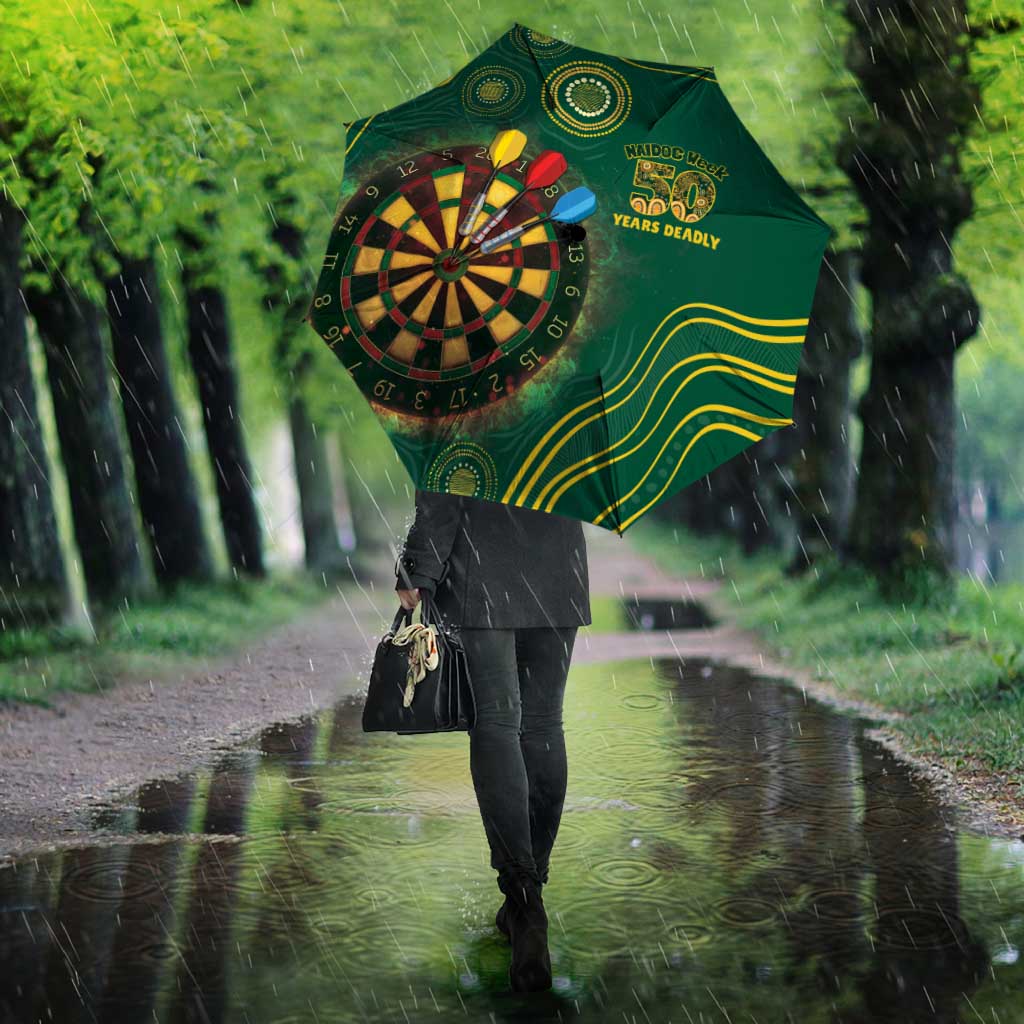 First Nations NAIDOC Week 2026 Fiery Darts Umbrella National Colors Aboriginal Arts