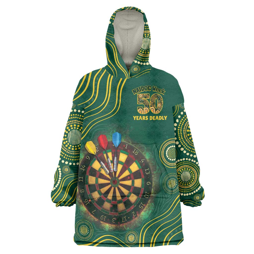 First Nations NAIDOC Week 2026 Fiery Darts Wearable Blanket Hoodie National Colors Aboriginal Arts