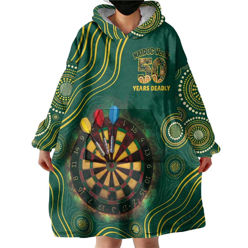 First Nations NAIDOC Week 2026 Fiery Darts Wearable Blanket Hoodie National Colors Aboriginal Arts