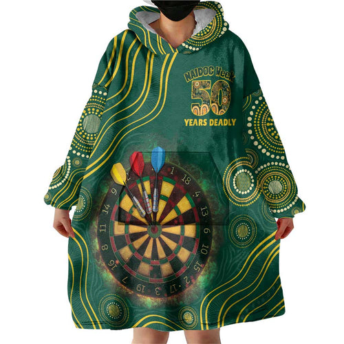 First Nations NAIDOC Week 2026 Fiery Darts Wearable Blanket Hoodie National Colors Aboriginal Arts