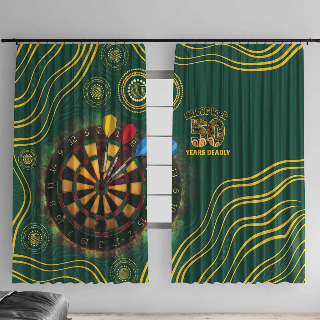 First Nations NAIDOC Week 2026 Fiery Darts Window Curtain National Colors Aboriginal Arts