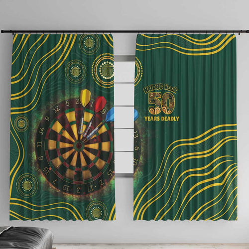 First Nations NAIDOC Week 2026 Fiery Darts Window Curtain National Colors Aboriginal Arts