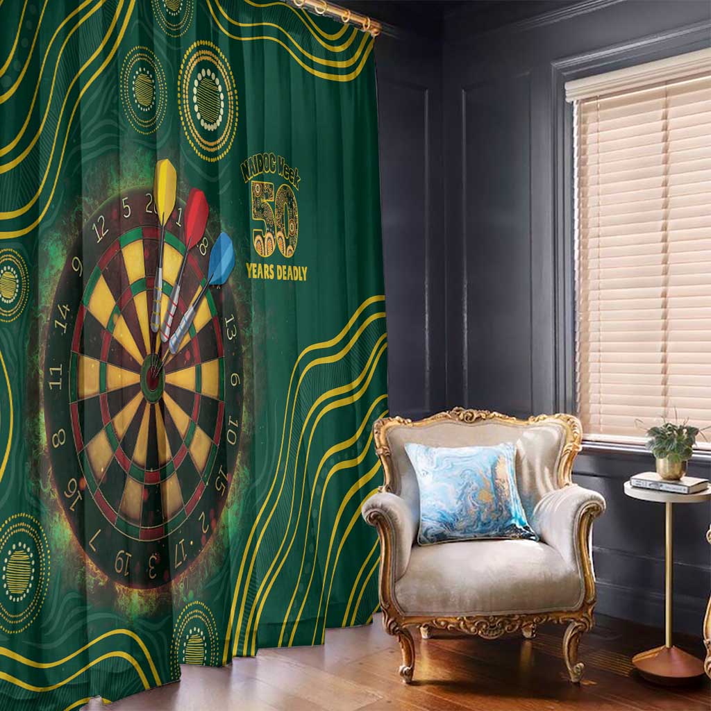 First Nations NAIDOC Week 2026 Fiery Darts Window Curtain National Colors Aboriginal Arts