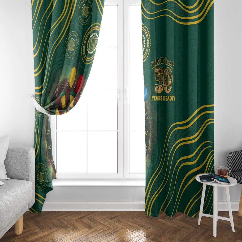 First Nations NAIDOC Week 2026 Fiery Darts Window Curtain National Colors Aboriginal Arts