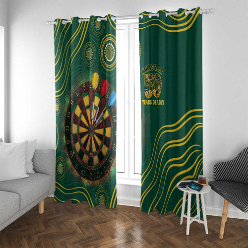 First Nations NAIDOC Week 2026 Fiery Darts Window Curtain National Colors Aboriginal Arts
