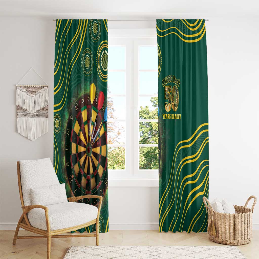 First Nations NAIDOC Week 2026 Fiery Darts Window Curtain National Colors Aboriginal Arts