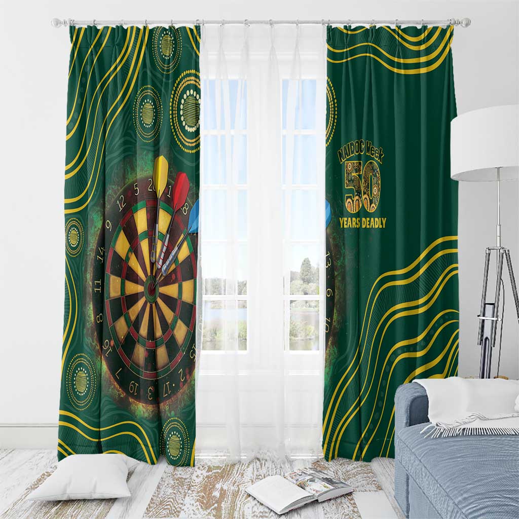 First Nations NAIDOC Week 2026 Fiery Darts Window Curtain National Colors Aboriginal Arts