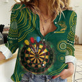 First Nations NAIDOC Week 2026 Fiery Darts Women Casual Shirt National Colors Aboriginal Arts