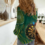 First Nations NAIDOC Week 2026 Fiery Darts Women Casual Shirt National Colors Aboriginal Arts