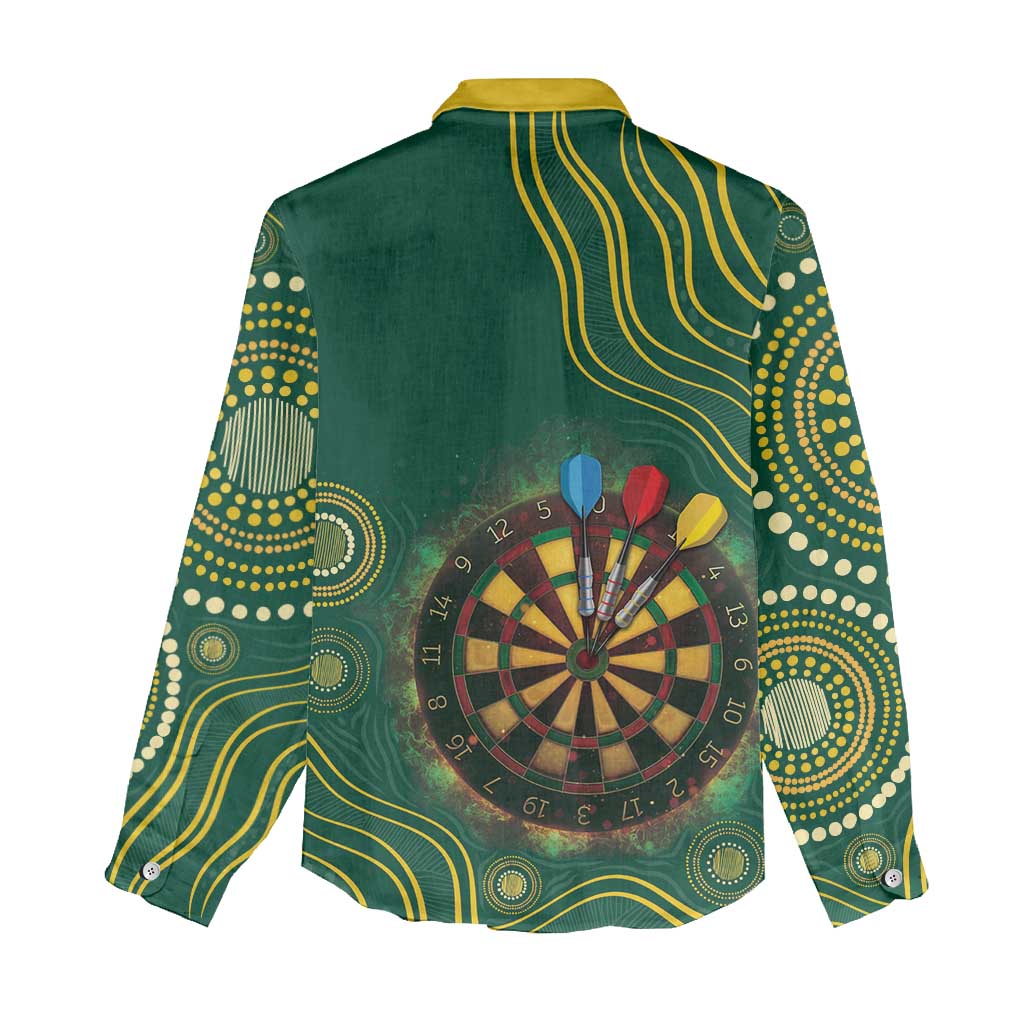 First Nations NAIDOC Week 2026 Fiery Darts Women Casual Shirt National Colors Aboriginal Arts