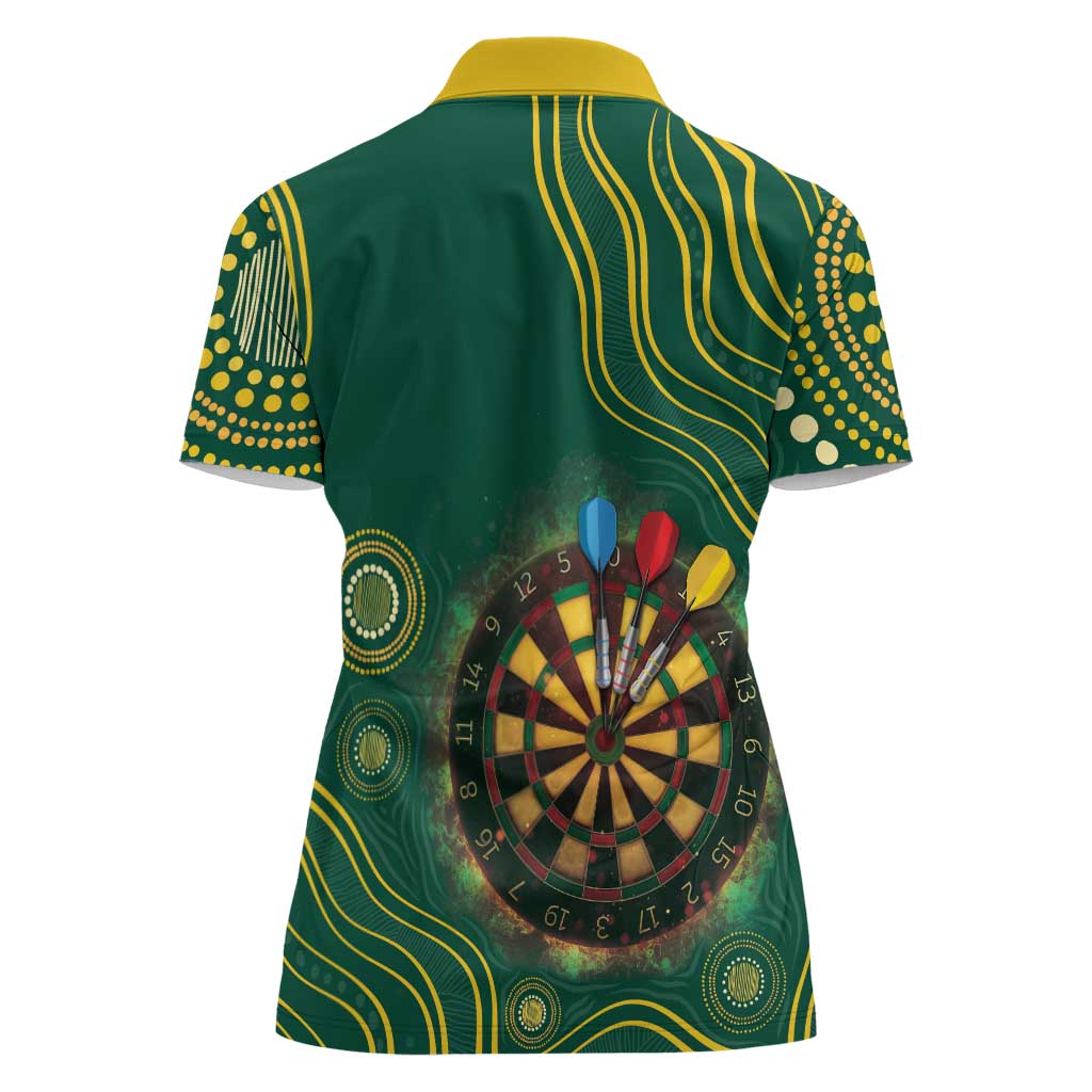 First Nations NAIDOC Week 2026 Fiery Darts Women Polo Shirt National Colors Aboriginal Arts