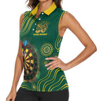 First Nations NAIDOC Week 2026 Fiery Darts Women Sleeveless Polo Shirt National Colors Aboriginal Arts