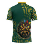 First Nations NAIDOC Week 2026 Fiery Darts Zipper Polo Shirt National Colors Aboriginal Arts