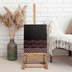 Maori Taniko Patterns Canvas Wall Art Brown Niho Taniwha Mix Paatiki Motifs