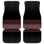 Maori Taniko Patterns Car Mats Brown Niho Taniwha Mix Paatiki Motifs