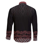 Maori Taniko Patterns Family Matching Long Sleeve Bodycon Dress and Hawaiian Shirt Brown Niho Taniwha Mix Paatiki Motifs