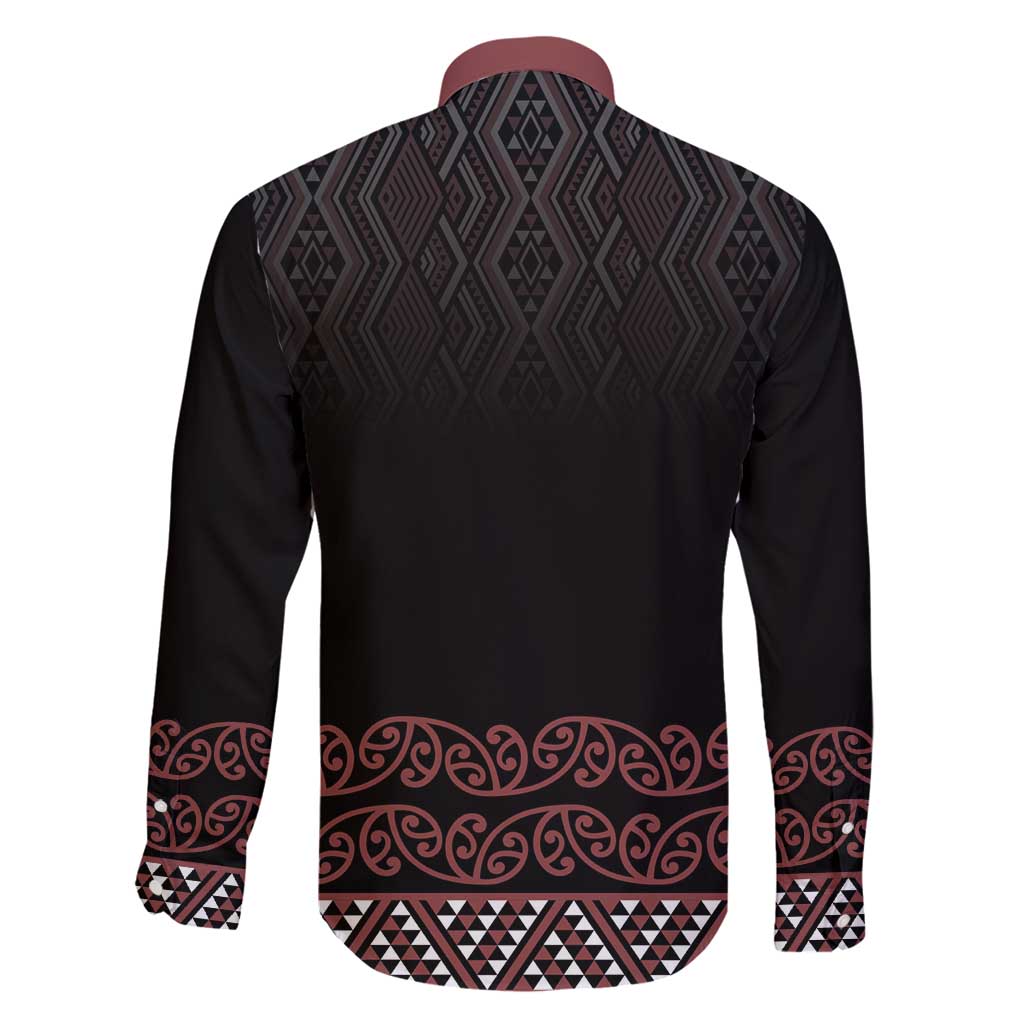 Maori Taniko Patterns Family Matching Off Shoulder Short Dress and Hawaiian Shirt Brown Niho Taniwha Mix Paatiki Motifs