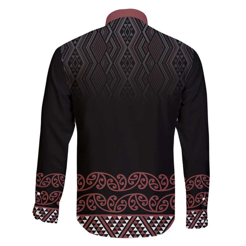 Maori Taniko Patterns Family Matching Off Shoulder Short Dress and Hawaiian Shirt Brown Niho Taniwha Mix Paatiki Motifs