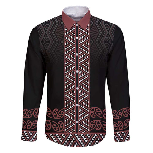 Maori Taniko Patterns Family Matching Puletasi and Hawaiian Shirt Brown Niho Taniwha Mix Paatiki Motifs