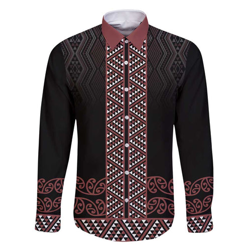 Maori Taniko Patterns Family Matching Short Sleeve Bodycon Dress and Hawaiian Shirt Brown Niho Taniwha Mix Paatiki Motifs