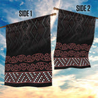 Maori Taniko Patterns Garden Flag Brown Niho Taniwha Mix Paatiki Motifs