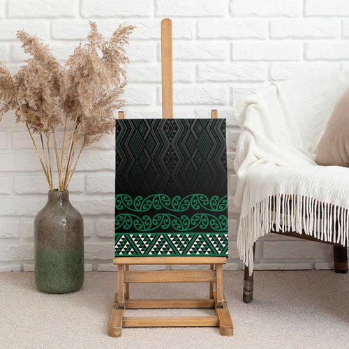 Maori Taniko Patterns Canvas Wall Art Pounamu Niho Taniwha Mix Paatiki Motifs