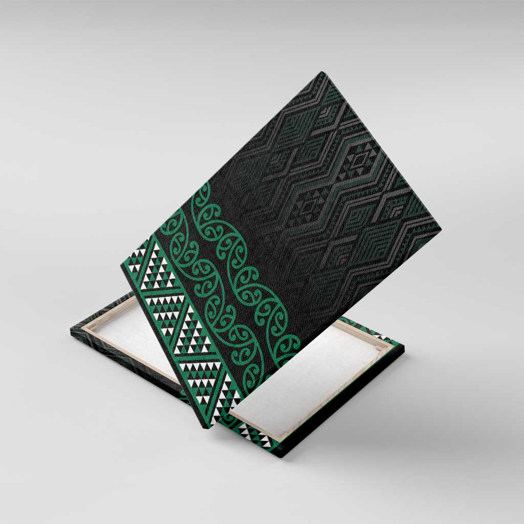 Maori Taniko Patterns Canvas Wall Art Pounamu Niho Taniwha Mix Paatiki Motifs