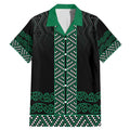 Maori Taniko Patterns Family Matching Mermaid Dress and Hawaiian Shirt Pounamu Niho Taniwha Mix Paatiki Motifs
