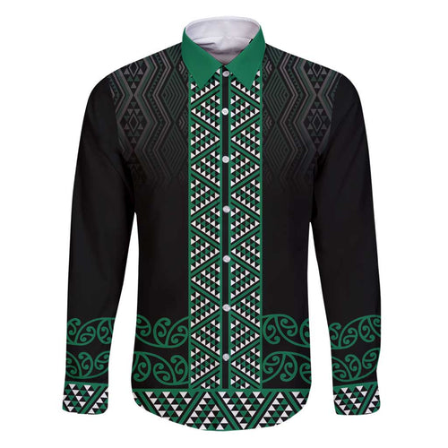 Maori Taniko Patterns Family Matching Puletasi and Hawaiian Shirt Pounamu Niho Taniwha Mix Paatiki Motifs
