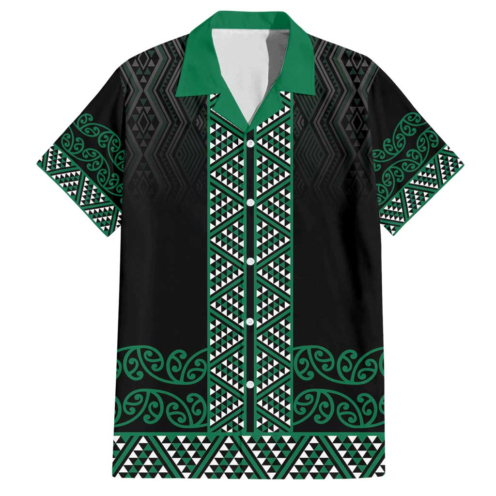 Maori Taniko Patterns Family Matching Tank Maxi Dress and Hawaiian Shirt Pounamu Niho Taniwha Mix Paatiki Motifs