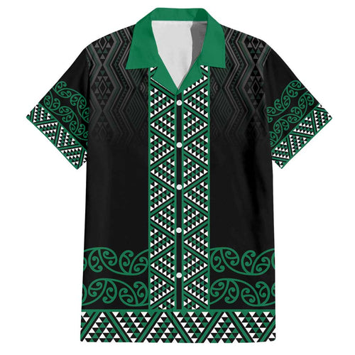 Maori Taniko Patterns Family Matching Tank Maxi Dress and Hawaiian Shirt Pounamu Niho Taniwha Mix Paatiki Motifs