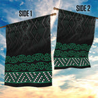 Maori Taniko Patterns Garden Flag Pounamu Niho Taniwha Mix Paatiki Motifs