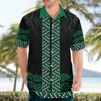 Maori Taniko Patterns Hawaiian Shirt Pounamu Niho Taniwha Mix Paatiki Motifs