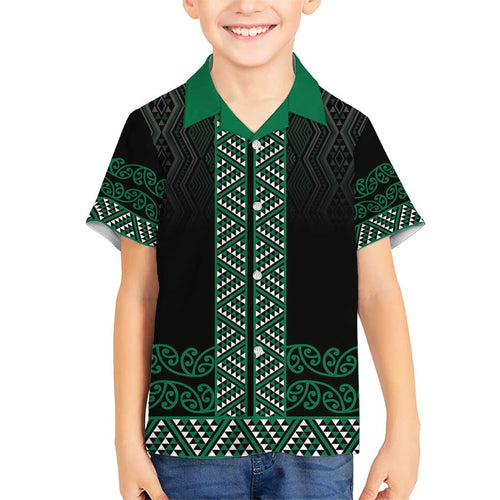 Maori Taniko Patterns Hawaiian Shirt Pounamu Niho Taniwha Mix Paatiki Motifs