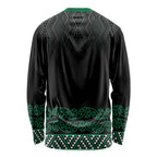 Maori Taniko Patterns Long Sleeve Shirt Pounamu Niho Taniwha Mix Paatiki Motifs
