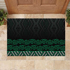 Maori Taniko Patterns Rubber Doormat Pounamu Niho Taniwha Mix Paatiki Motifs