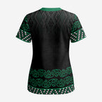 Maori Taniko Patterns Scrub Top Pounamu Niho Taniwha Mix Paatiki Motifs - Aussie Hoodie