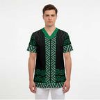 Maori Taniko Patterns Scrub Top Pounamu Niho Taniwha Mix Paatiki Motifs - Aussie Hoodie