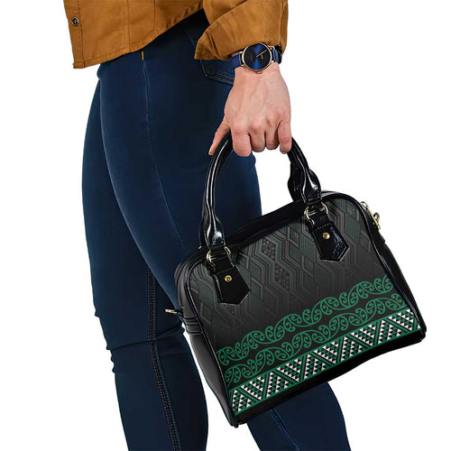 Maori Taniko Patterns Shoulder Handbag Pounamu Niho Taniwha Mix Paatiki Motifs