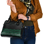 Maori Taniko Patterns Shoulder Handbag Pounamu Niho Taniwha Mix Paatiki Motifs