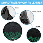 Maori Taniko Patterns Spare Tire Cover Pounamu Niho Taniwha Mix Paatiki Motifs