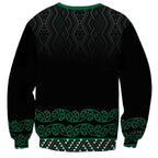 Maori Taniko Patterns Sweatshirt Pounamu Niho Taniwha Mix Paatiki Motifs