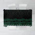 Maori Taniko Patterns Tablecloth Pounamu Niho Taniwha Mix Paatiki Motifs